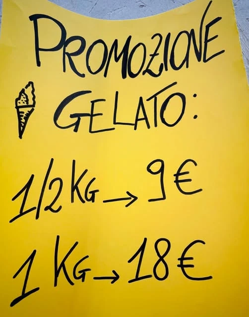 Gelato in vaschetta da asporto